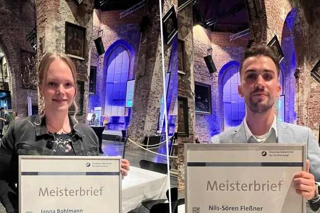 Janna Bohlmann, Malermeisterin und Nils-Sören Fleßner, Kfz-Mechatronikermeister
